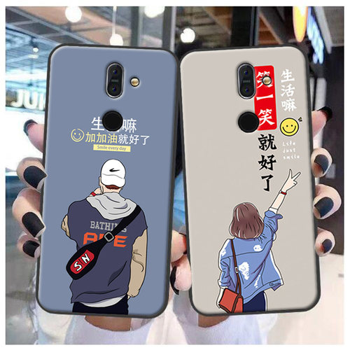 诺基亚7plus手机壳Nokia7plus手机硅胶保护套全包边男女来图定制