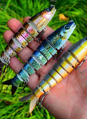 PROBEROS跨境新款多节鱼饵海钓路亚饵135MM/19G仿生假饵厂家高e4