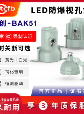 台创BAK51防爆视镜灯led视孔灯反应釜内视容器罐观察窗聚光射灯