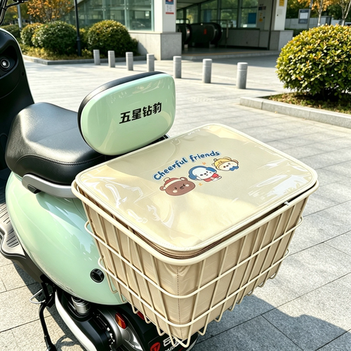 电动车后置车筐加大号无盖收纳