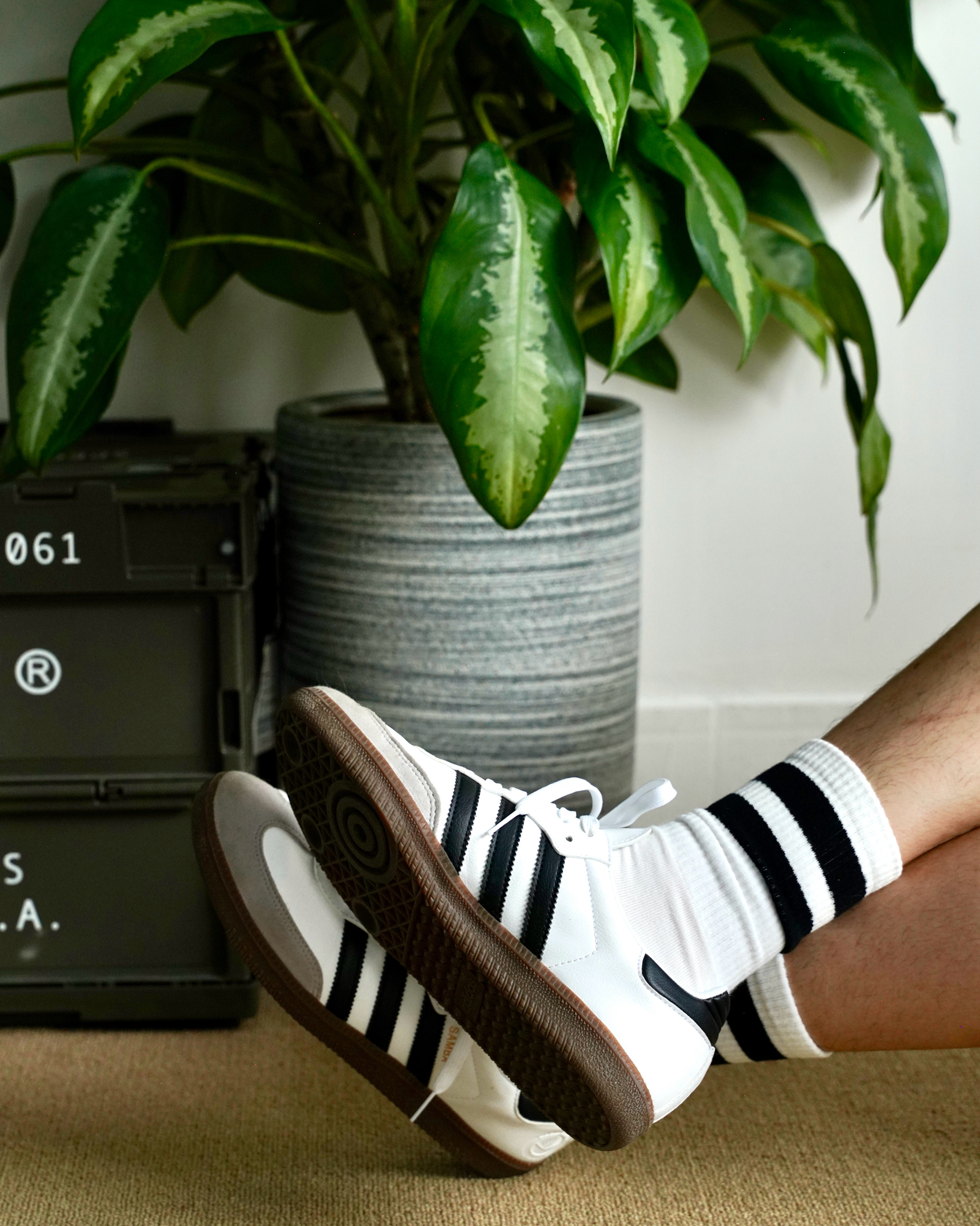 COSMOS春夏情侣纯棉无骨条纹袜