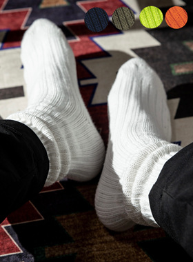 COSMOS男女情侣袜 纯棉粗针粗线袜 日杂港风余文乐同款工装堆堆袜