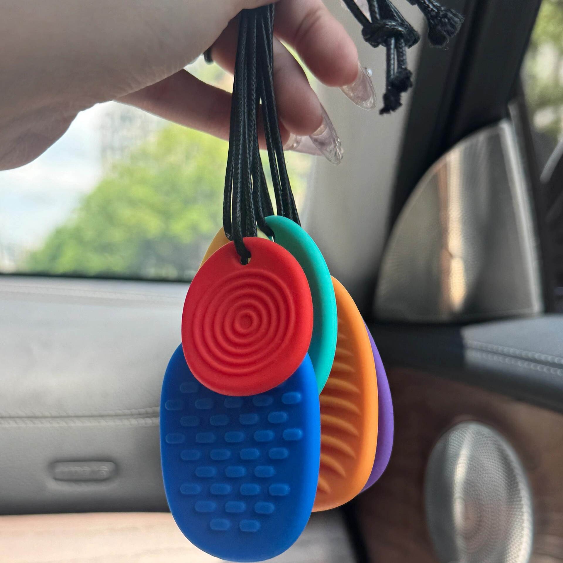 感官石ADHD多动缓解焦虑解压神器硅胶手指触觉板专注豆力训练玩具