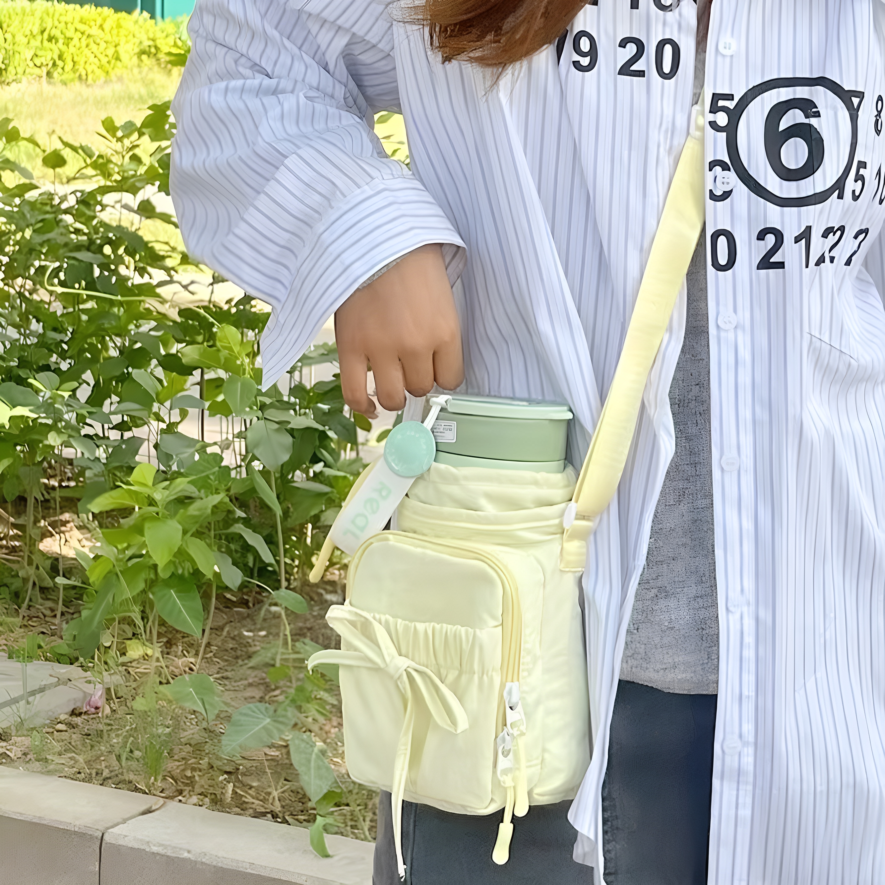 遛弯包极简出行夏季外出通勤斜挎包户外骑行瑜伽运动水杯收纳包包