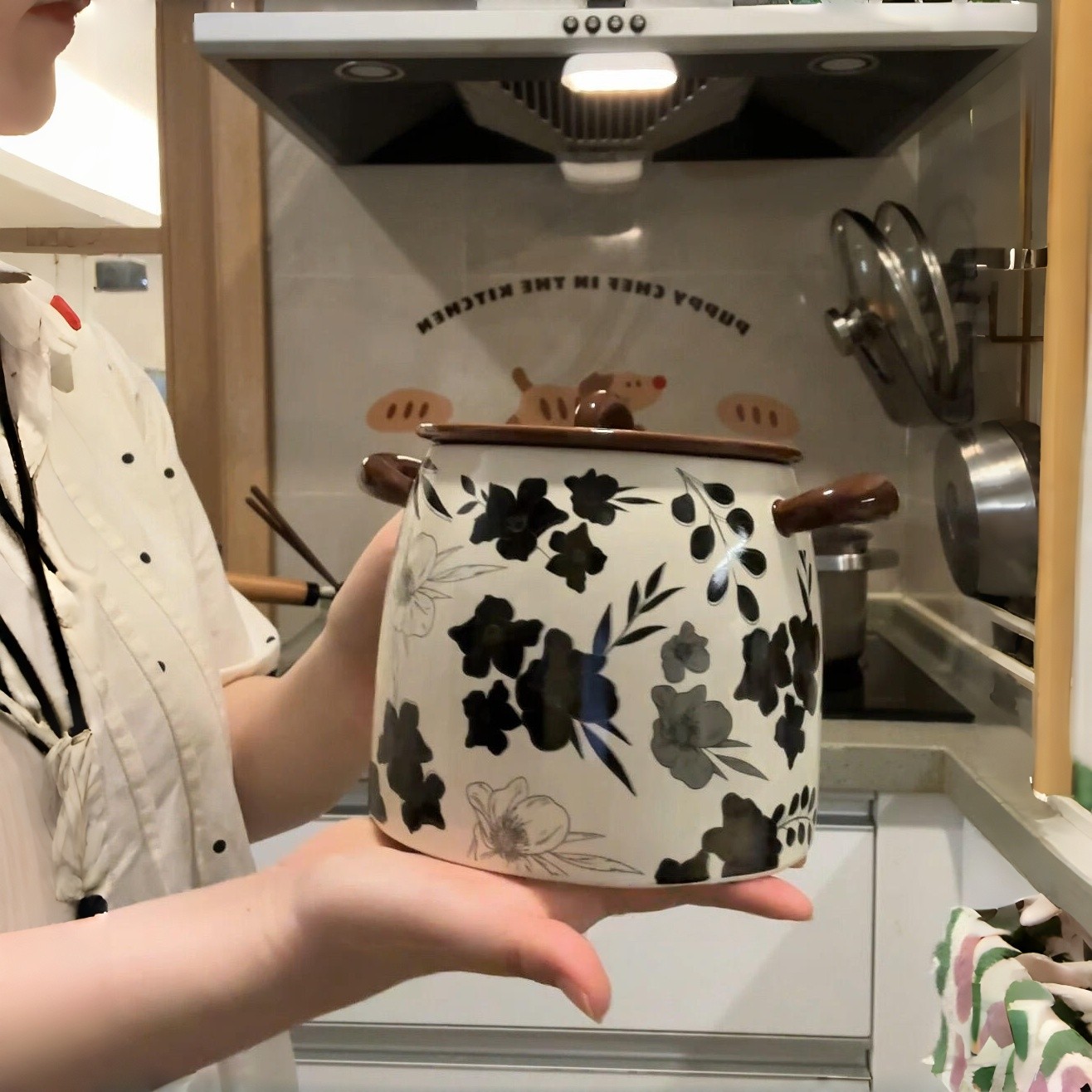 猪油罐陶瓷中古花卉家用大容量调料盒调料罐瓶厨房辣椒油荤油罐,厨房/烹饪用具,调味瓶罐/调料研磨器,淘宝优惠券,粉丝福利购,淘宝优惠卷