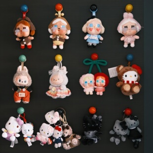 盲盒展示置物架多巴胺挂钩适用于星星人泡泡玛特系列娃娃展示上墙