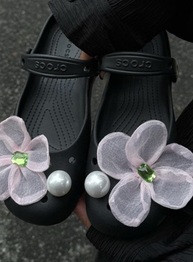 春日樱粉鞋花适配crocs洞洞鞋鞋扣韩系少女diy果冻鞋花配饰