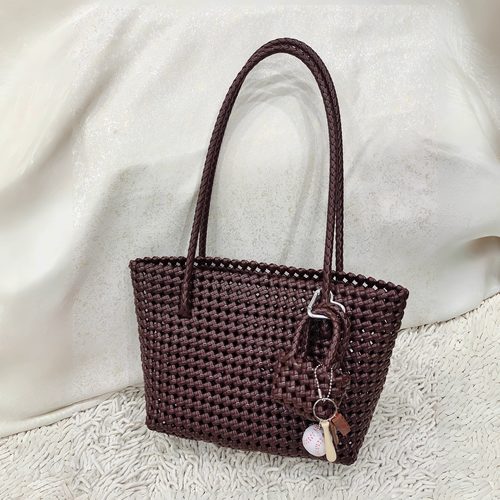 镂空菜篮子编织包手提单肩手工编织藤条包diy材料包藤编包高级感