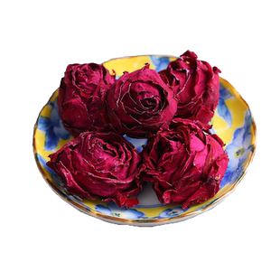 云南冻干食用玫瑰花茶墨红玫瑰花冠营养泡茶干玫瑰花干花20g瓶装