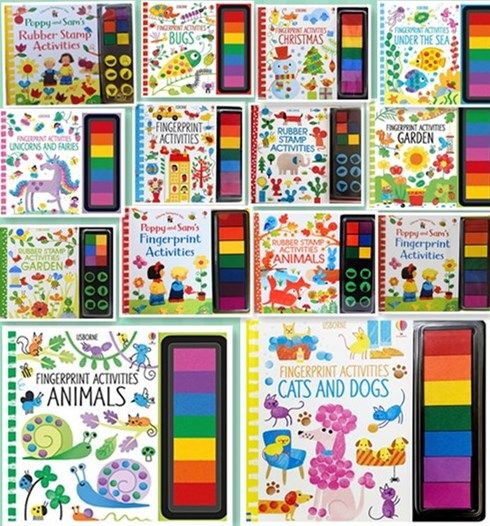 英文 经典创意指印游戏书 指纹绘画 低幼艺术启蒙绘本 儿童创意绘