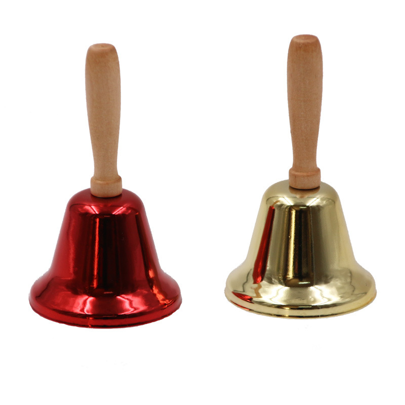 Christmas decorations 6.5cm Santa metal hand bells 手摇铃铛