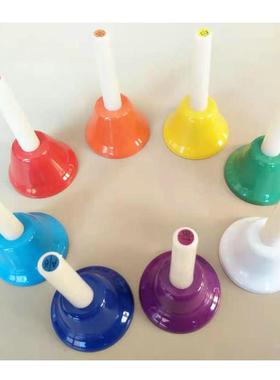 Handbell Hand Bell 8-Note Metal Colorful Musical Toy Gift