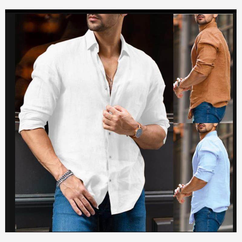 shirt for men cotton white shirt aloha shirts long sleeve