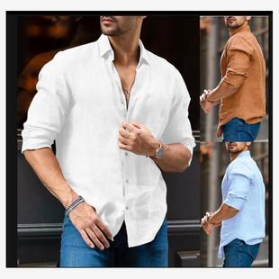 shirt for men cotton white shirt aloha shirts long sleeve