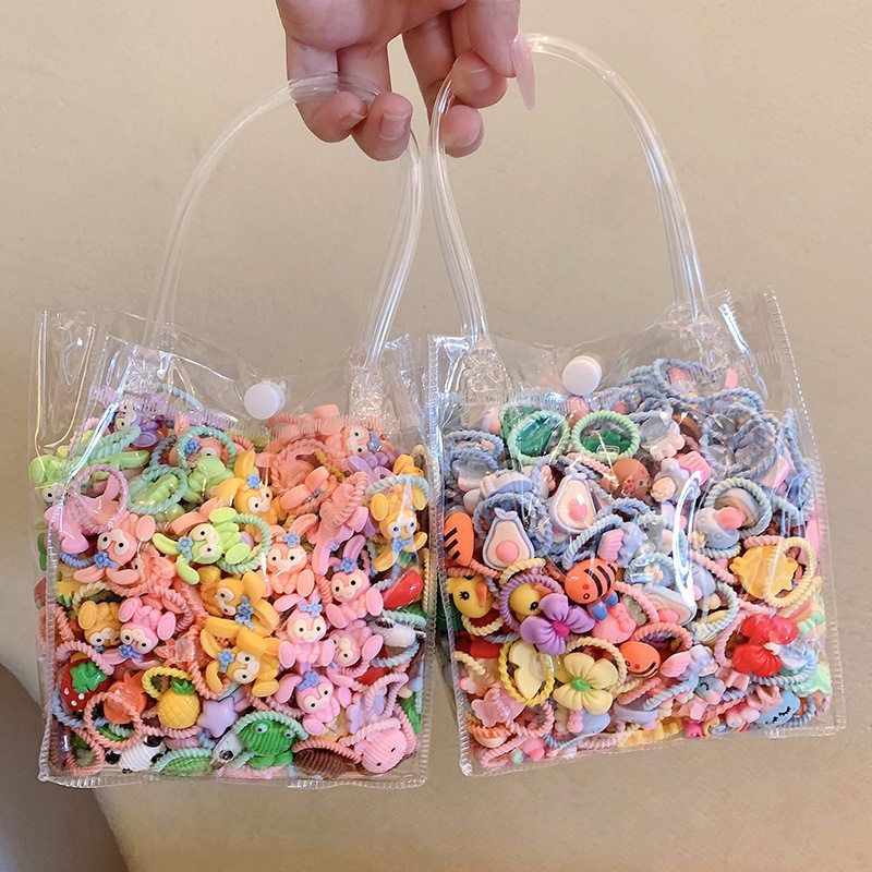 Children cartoon scrunchie rubber band baby hair accessories