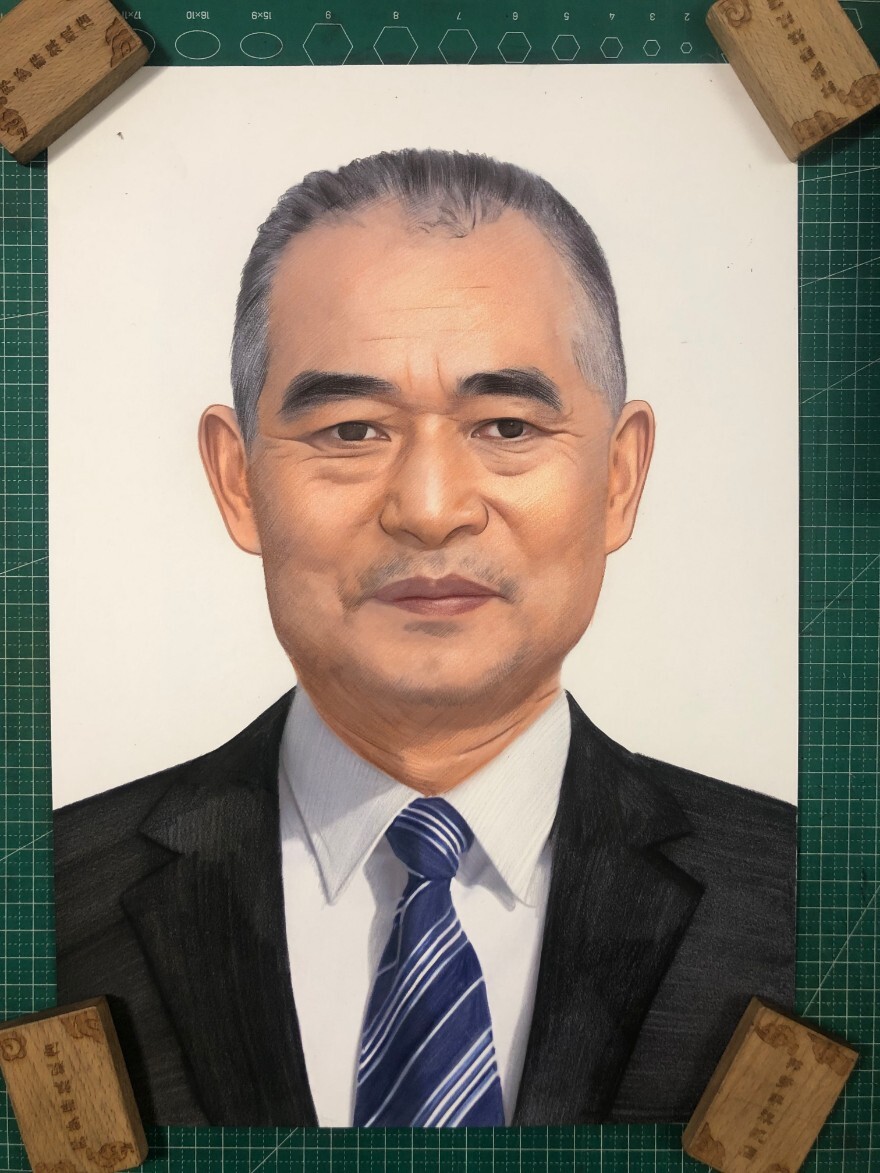 老人头像画定制炭铅笔碳精遗像修复先人物手绘老照片真人素描肖像