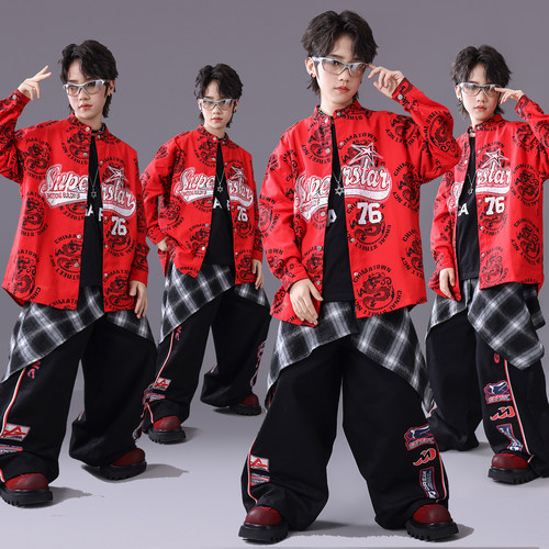 元旦喜庆街舞演出服龙元素