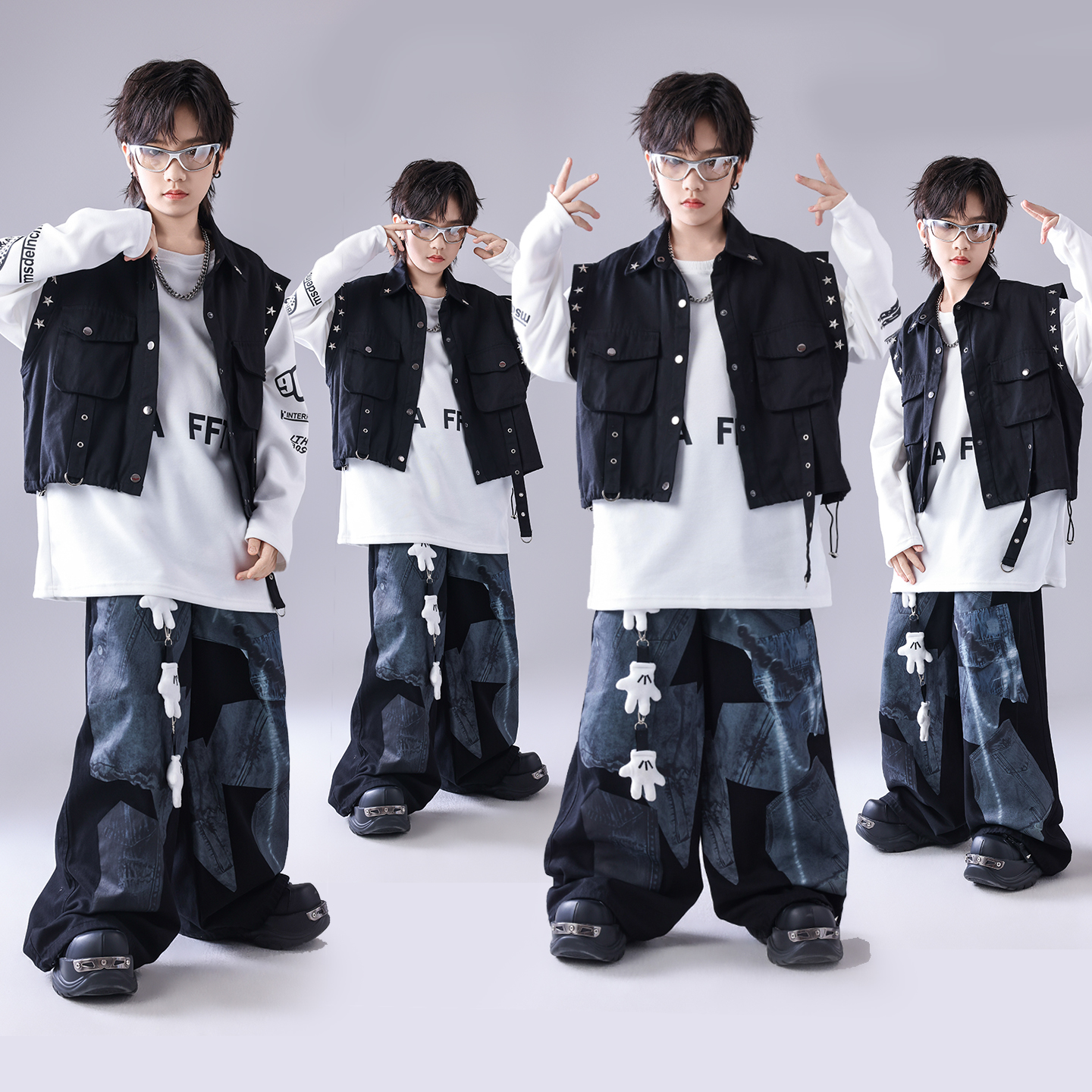 街舞套装男童嘻哈hiphop潮服