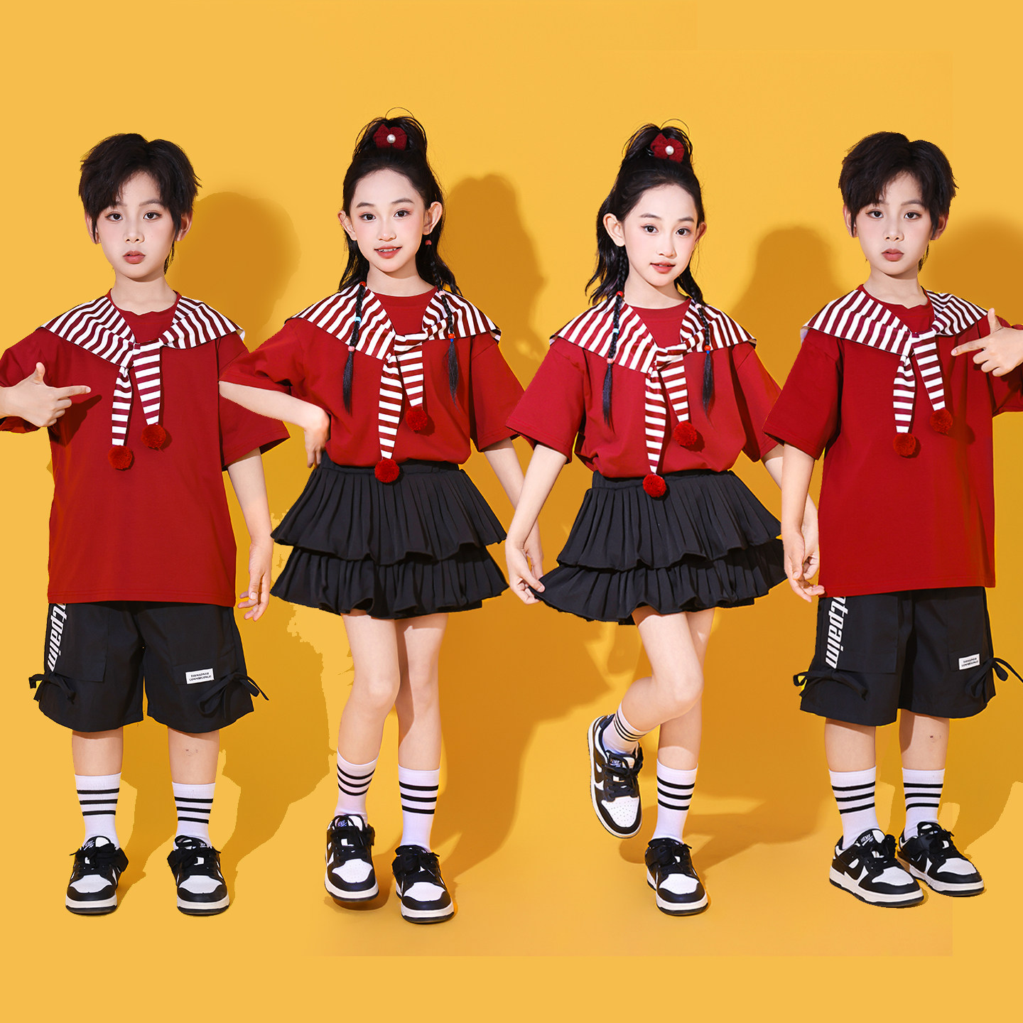 六一儿童节合唱朗诵演出服幼儿园毕业照班服小学生啦啦队表演服装