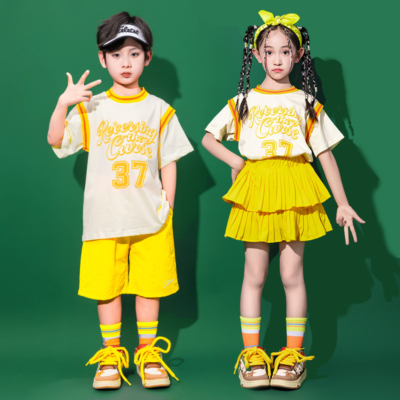 儿童啦啦队演出服男女童运动会开幕式小学生班服幼儿园表演服套装