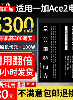 恒能天电正品适用【一加Ace2电池】大容量OneplusAce2v竞速版更换原手机内置扩容Ace2pro魔改BLP975电板装厂