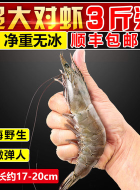 大连渤海鲜活青虾基围冷冻1500g