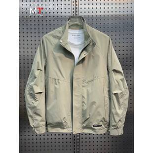 高端男士外套2025新款春秋季潮宽松立领防风工装休闲夹克男款上衣