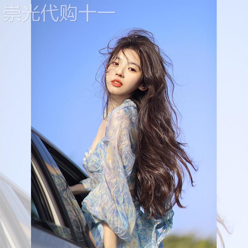 法式茶歇碎花泡泡袖洋装女2026夏季新款小众设计小个子收腰裙子