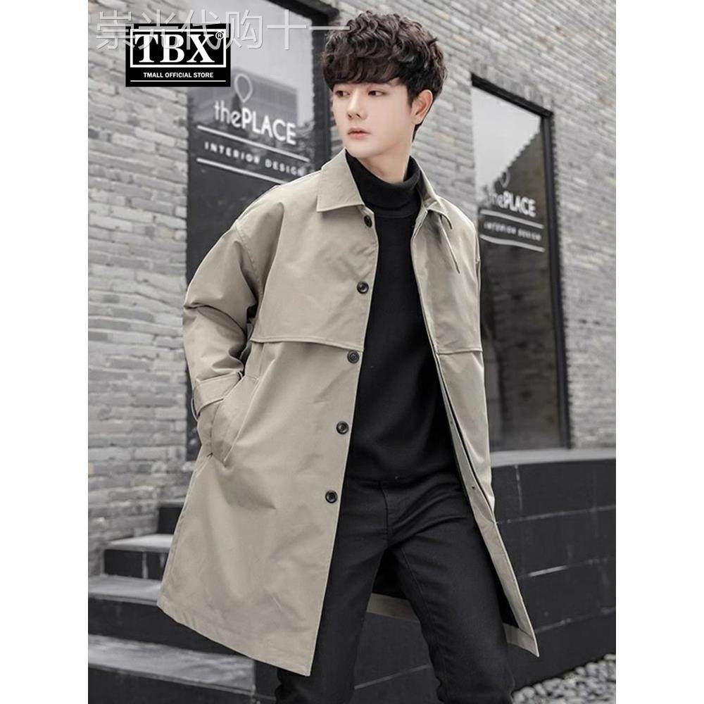 高端中长款风衣外套男士2025新款春秋冬季英伦老钱风夹克棉服男款