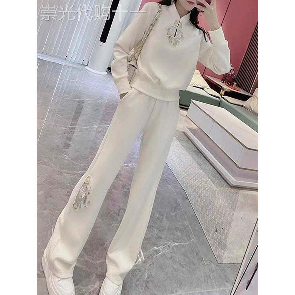 欧洲站新款中国风休闲春秋季服装2025新款时尚套装女装高端运动两
