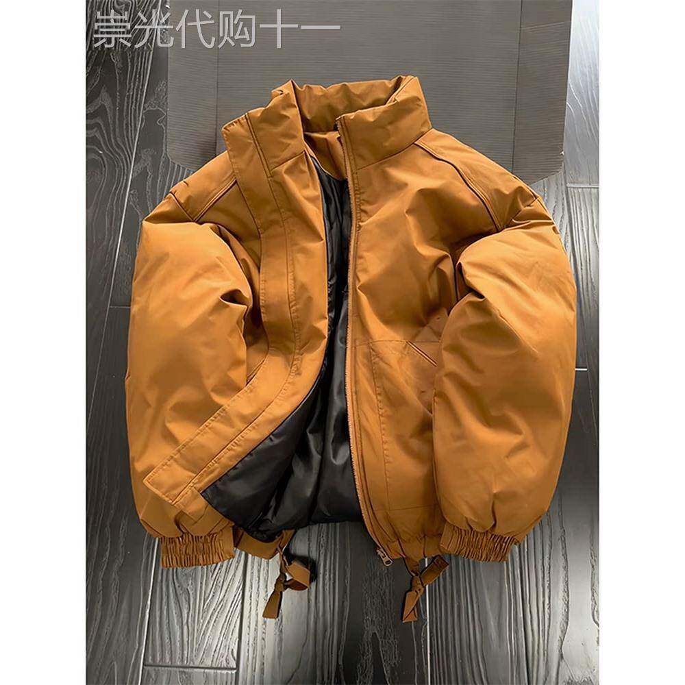 2025轻奢美式飞行员夹克棉服男款冬季夹棉加厚棉衣外套立领面包服
