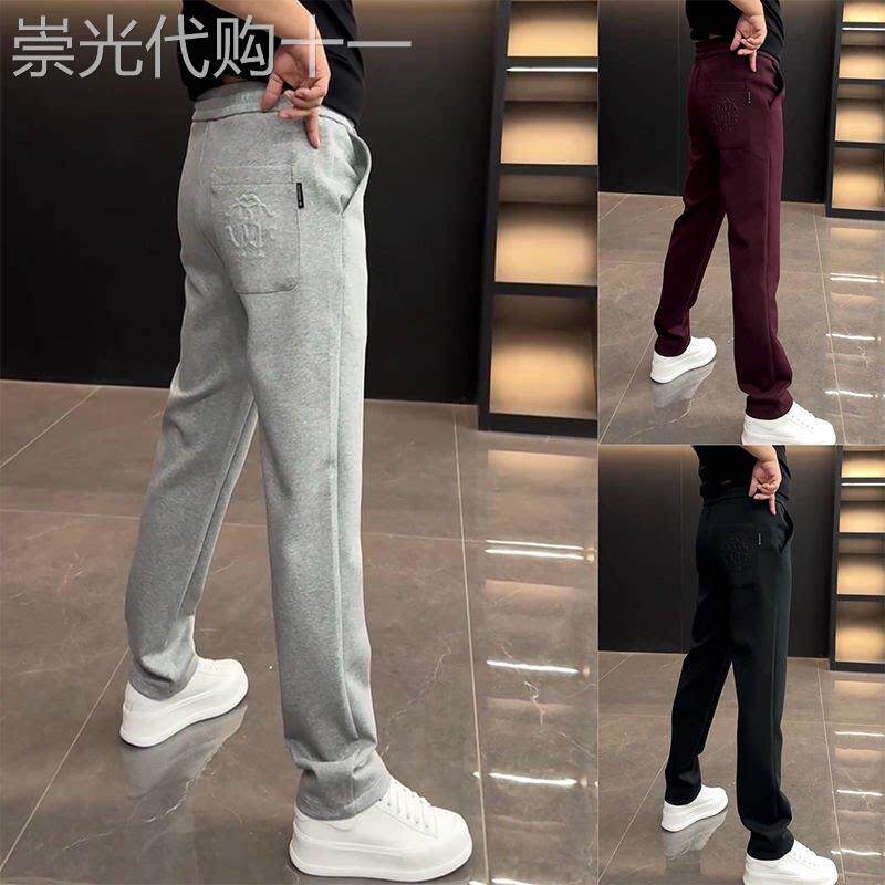 高端欧货休闲裤子男士2025新款春秋冬季男裤直筒阔腿运动卫裤男款