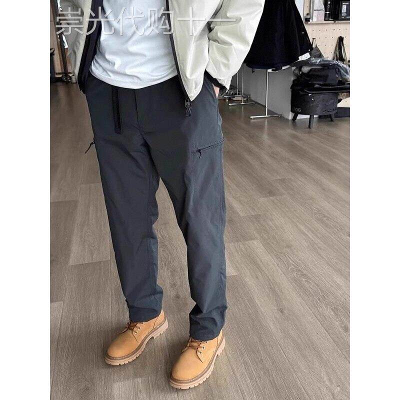 2025新款运动机能工装冲锋裤男士秋冬户外运动卫裤窄版直筒休闲裤