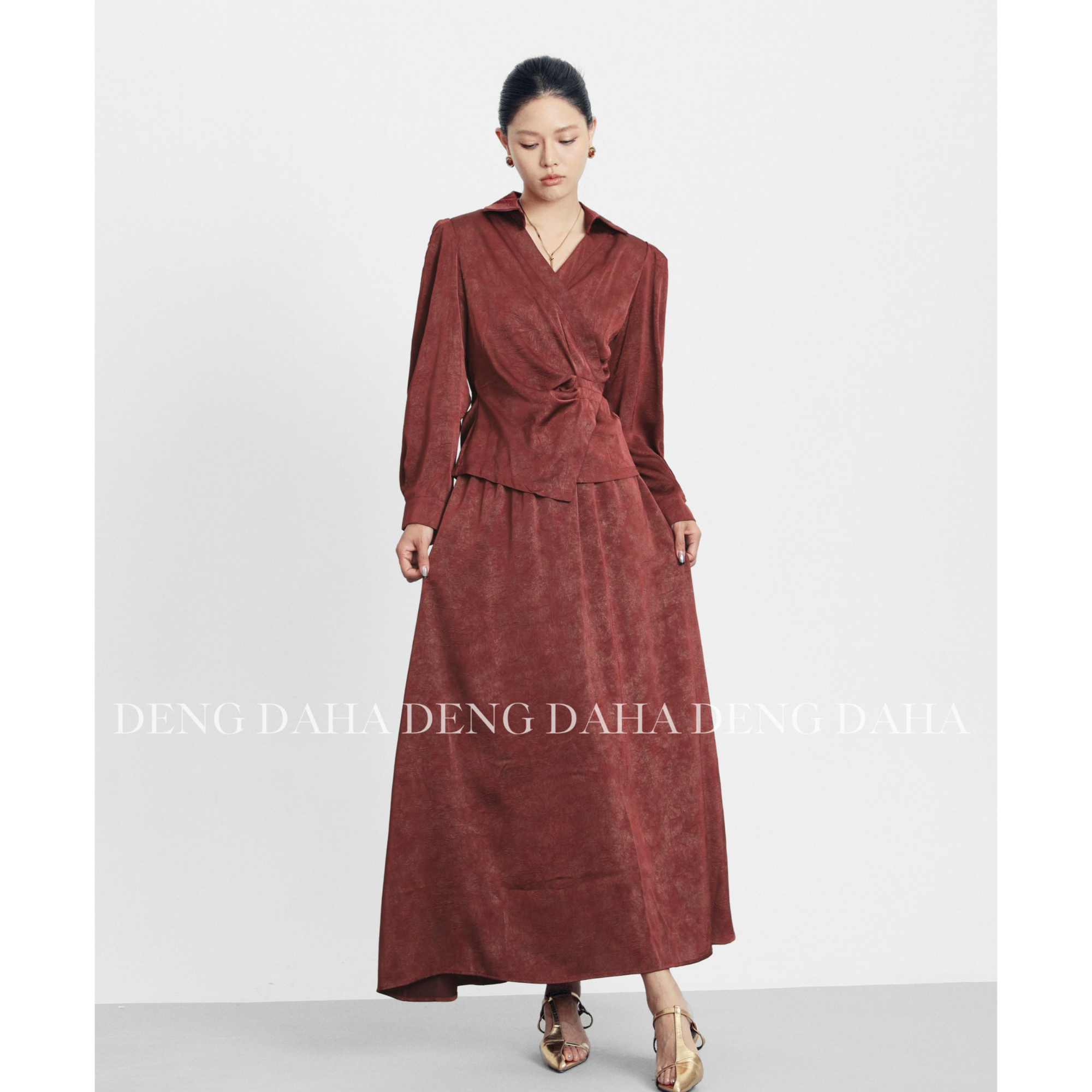 「大哈」2024新款老钱风修身轻奢礼服气质套装HBZA916957  nnassa