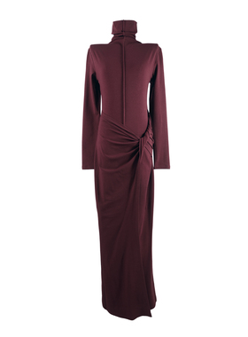 DENGDAHA「不拘束缚」法式优雅风 侧绑带设计连衣裙HBZXP710194