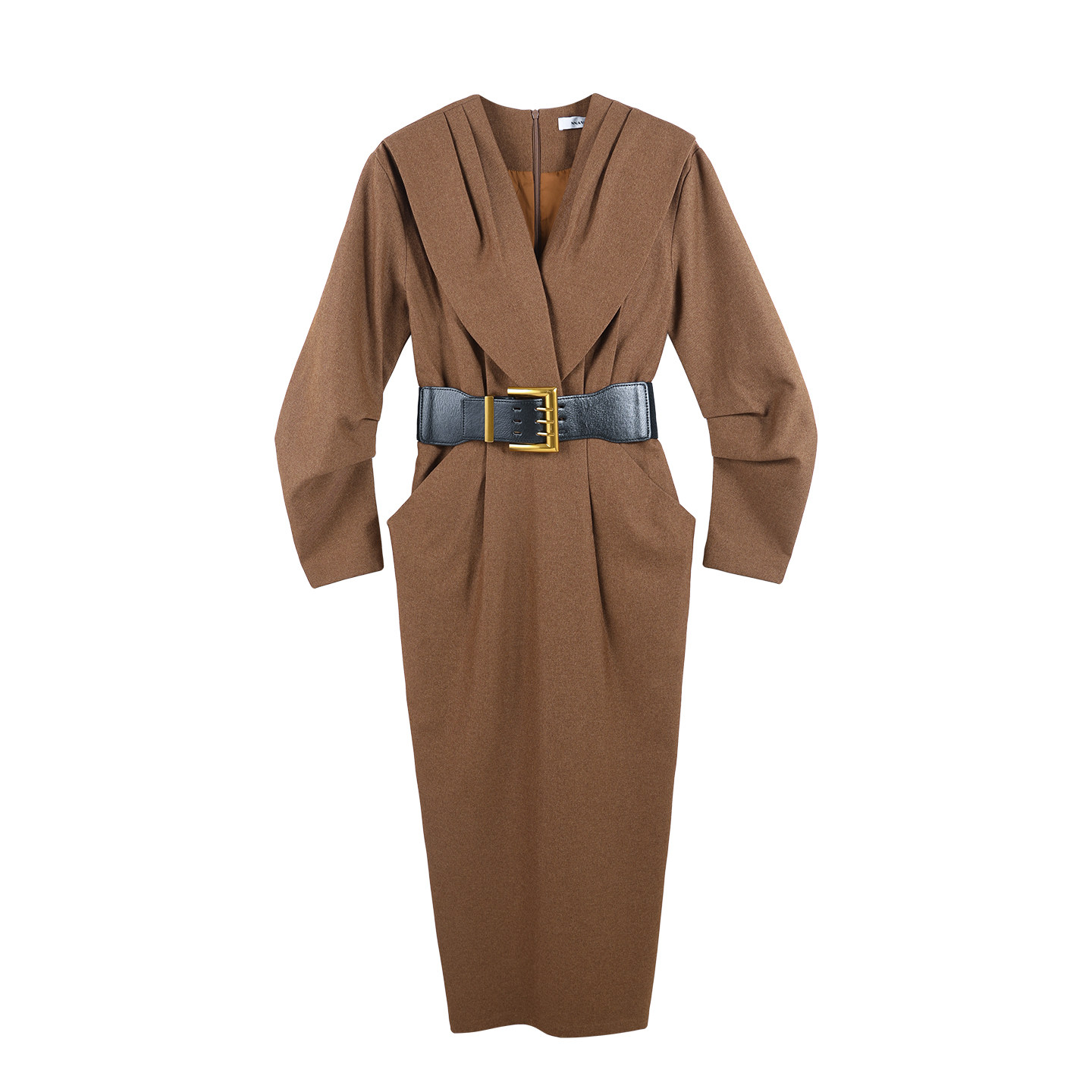 2025秋季新款时尚女装气质后拉链纯色套头中长款连衣裙HBZW652106,女装/女士精品,连衣裙,淘宝优惠券,粉丝福利购,淘宝优惠卷