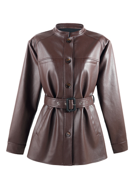 DENGDAHA「时髦印记」复古摩登机车风 立领短外套HBZXP720028