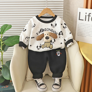 男童春装卫衣套装酷帅气儿童秋季1一3岁宝宝衣服小男孩春秋两件套