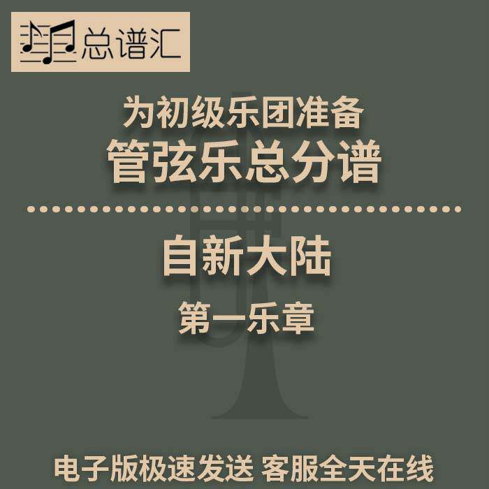 自新大陆 第一乐章 初级乐团 3.5级 管弦乐交响乐总谱分谱MP3