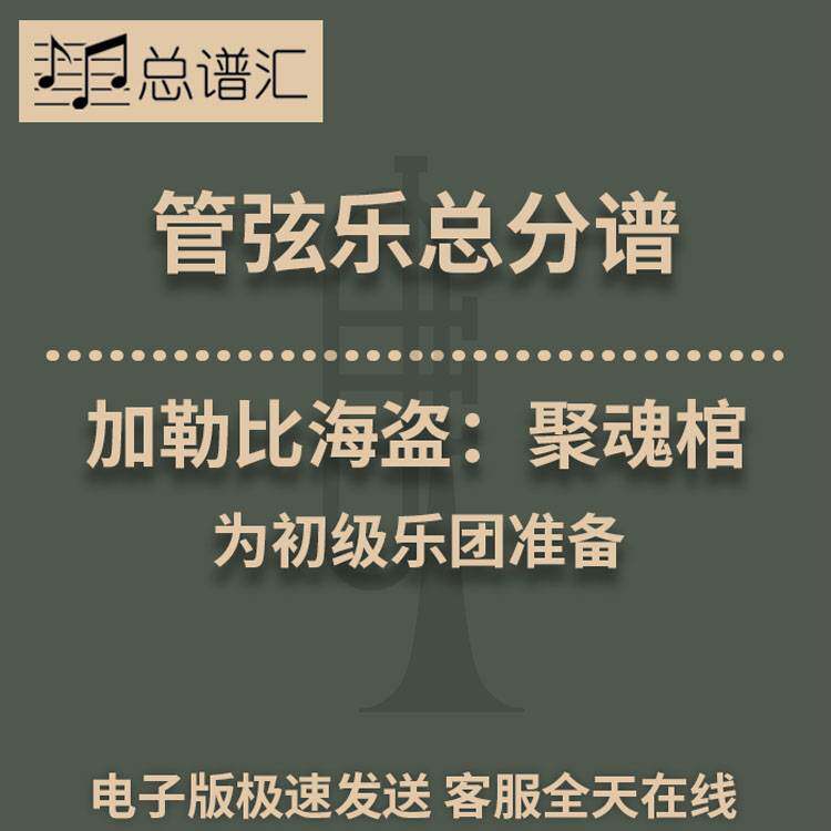 加勒比海盗:聚魂棺 初级乐团 4级 管弦乐交响乐总谱分谱MP3