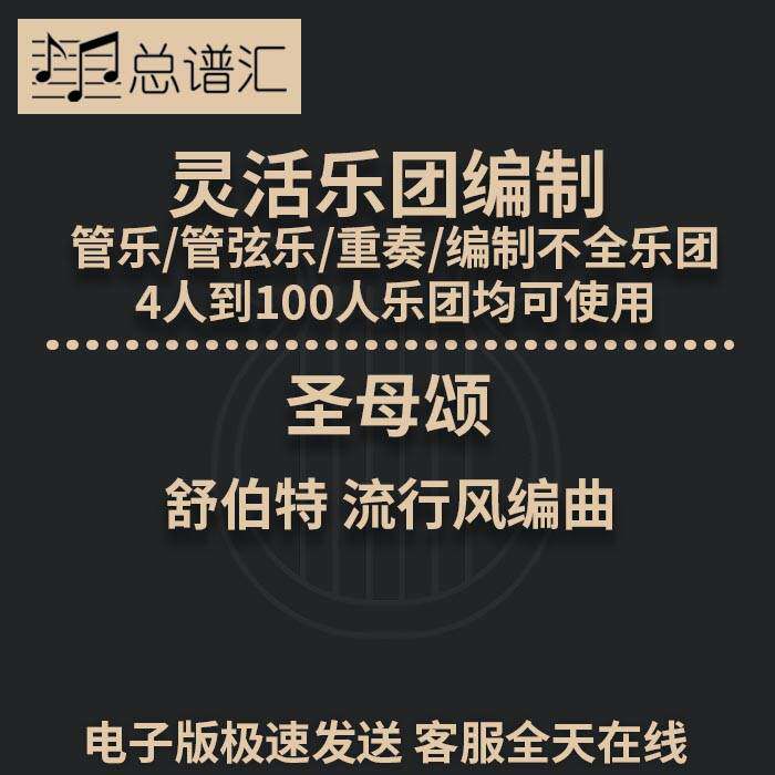 圣母颂 舒伯特 流行风编曲 2.5级灵活乐团编制 管弦乐总分谱MP3