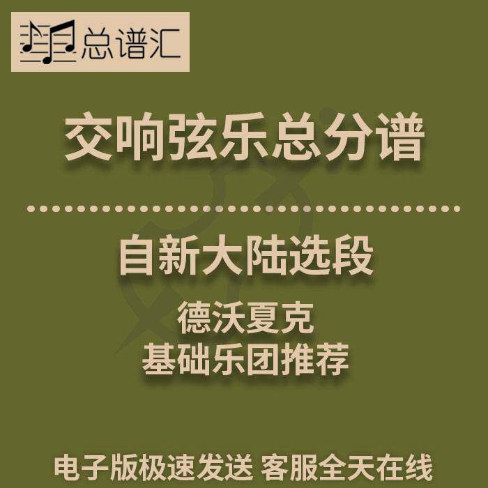 交响弦乐 德沃夏克 自新大陆选段1级总分谱总谱分谱 MP3