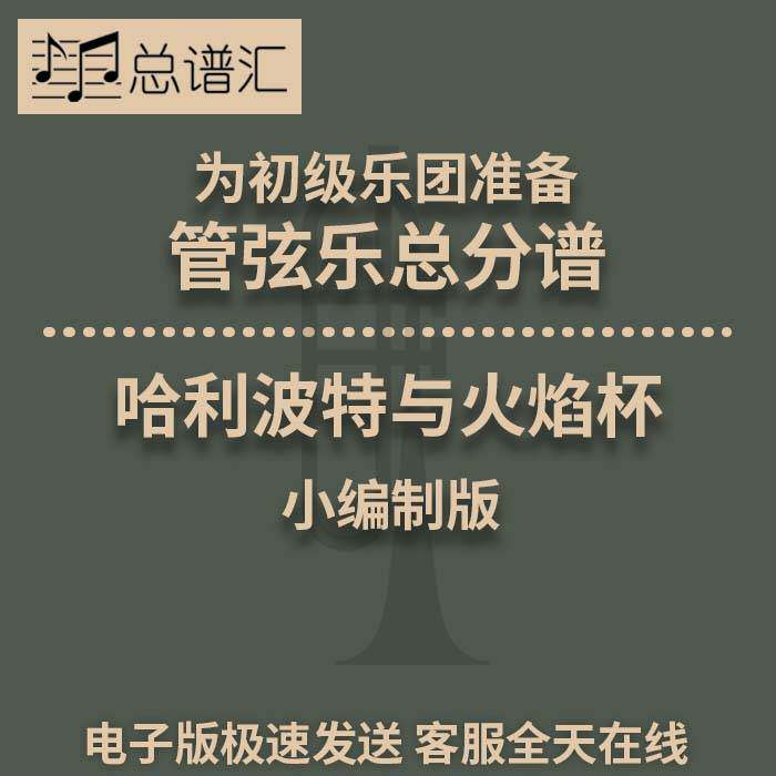 哈利波特与火焰杯小编制初级乐团3级管弦乐交响乐总谱分谱MP3