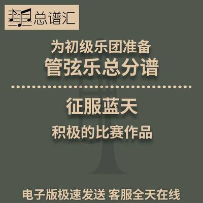 征服蓝天 积极的比赛作品 3.5级初级管弦乐团 交响乐 总分谱 MP3