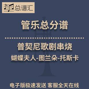 普契尼歌剧串烧 蝴蝶夫人 图兰朵 托斯卡 3级管乐合奏总谱分谱MP3