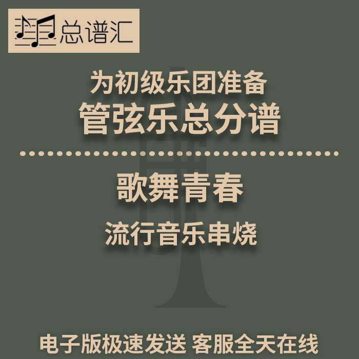 歌舞青春 流行音乐串烧 初级乐团3.5级管弦乐 总谱分谱总分谱 MP3
