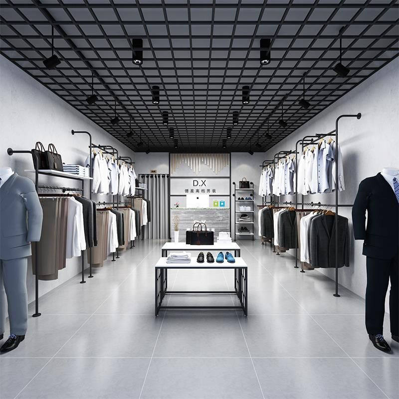 2025货架服装展架上墙地挂衣层陈示落式服架子双鞋包列架挂衣