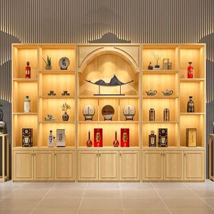 酒柜红酒陶玉古列柜实展柜橡木叶柜新中烟白酒瓷器博架 2025茶式