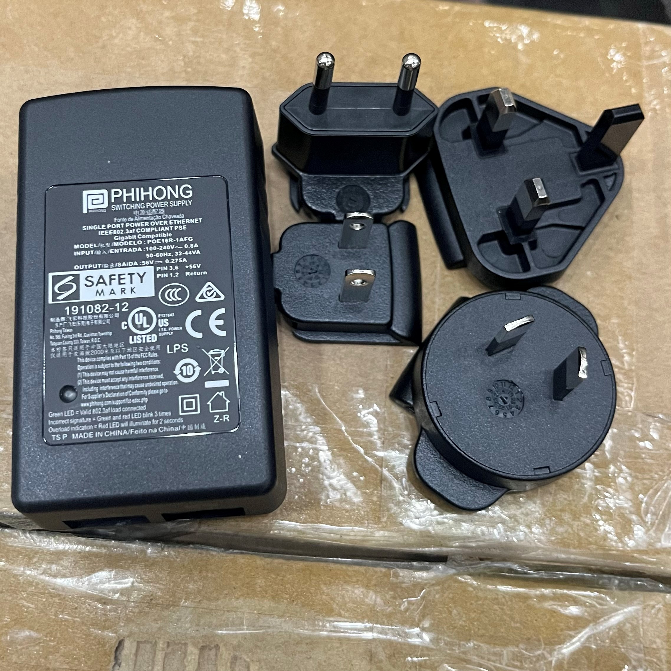 PHIHONG飞宏POE16R-1AFG供电模块56V0.275A千兆康耐视15.4W电源