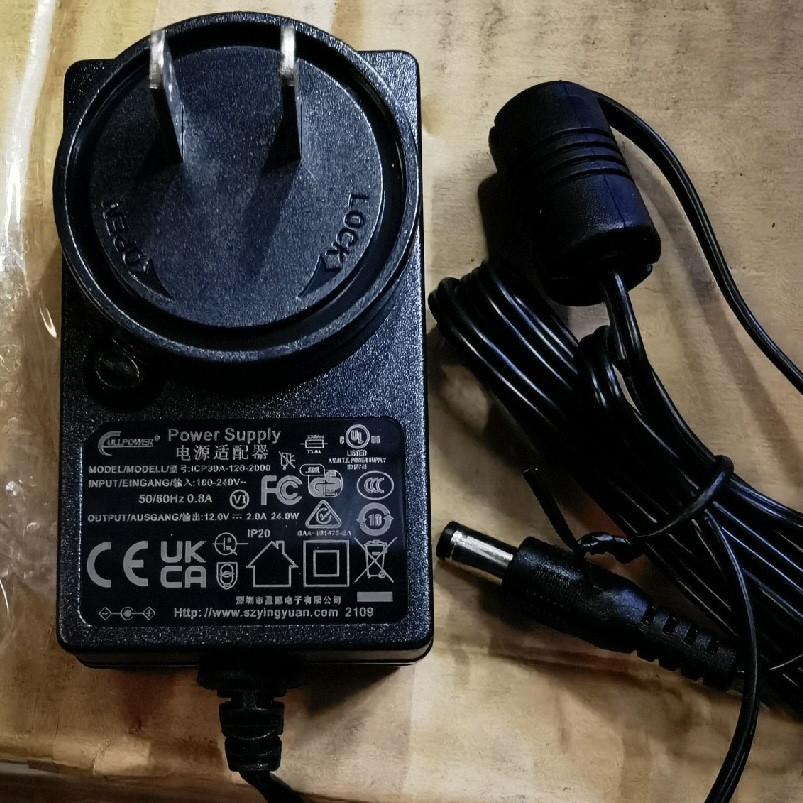 盈源12V2000mA电源适配器ICP30A-120-2000电源线DC12V2A接口5521
